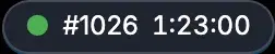 The running timer in the top bar